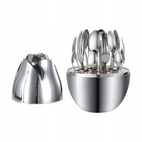 Rosa Bella Σετ μαχαιροπήρουνων 24 τεμαχίων από ανοξείδωτο ατσάλι σε Θήκη Silver RB-735