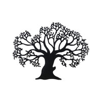 Ostaria Διακοσμητικό τοίχου μεταλλικό 'Δέντρο της ζωής' Μαύρο -34576