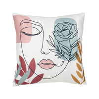 Ostaria Μαξιλαροθήκη Τετράγωνη 'Πρόσωπο' Λευκή -35184