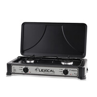Lexical gas Stove 2 Burners Black lgs-2812-2