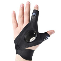 HandyLight Pro - Γάντι με LED Φακό Εργασίας Αριστερό Μαύρο Αδιάβροχο Ψυχρό Λευκό 6000K