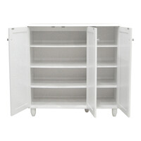 Παπουτσοθήκη-ντουλάπι Santo pakoworld 16 ζεύγων σε λευκή απόχρωση 89.5x34.5x91.5εκ