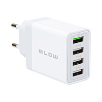 DM-76-026 . Φορτιστής 30W με 3x USB-A + USB-A QC Blow λευκός