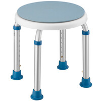 BAKAJI  Περιστρεφόμενο Σκαμπό Ντους Καθιστό Καρέκλα Μπάνιου Ρυθμιζόμενα Αντιολισθητικά Πόδια  02839531