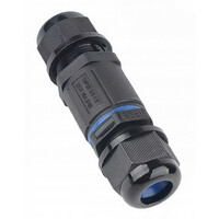 POWERTECH αδιάβροχος σύνδεσμος καλωδίων τροφοδοσίας TOOL-0112, 3pin, IP68, μαύρος