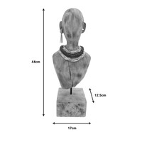 Προτομή Ebia I Inart μάνγκο ξύλο-μέταλλο σε φυσική απόχρωση 17x12.5x44εκ