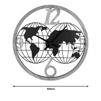 Ρολόι τοίχου Woglo Inart μέταλλο σε μαύρη απόχρωση 60x3x60εκ