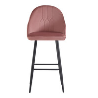 Σκαμπό μπαρ Velva pakoworld βελούδο σε σάπιο μήλο απόχρωση 46x45x113εκ 2 τμχ