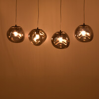 Φωτιστικό οροφής τετράφωτο Vidro pakoworld E27 σε χρυσή απόχρωση 60x15x80εκ