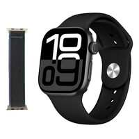 INTIME smartwatch A10 Pro με 2x λουράκια, heart rate, 2.04" AMOLED, IP65, μαύρο
