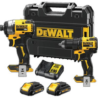 Dewalt DCK2062Ρ2T Κρουστικό Δραπανοκατσάβιδο DCD709 + Παλμικό Κατσαβίδι  DCF809 2Χ 5Αh Li-Ion