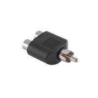 DM-0305 . Μετατροπέας RCA σε 2xRCA M/F ασημί