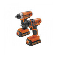 Black & Decker BDCDDIM18B Σετ Δραπανοκατσάβιδο & Παλμικό Κατσαβίδι 18V με Μπαταρία 1.5Ah