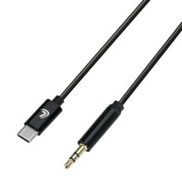 L3869.4 . ΚΑΛΩΔΙΟ ΣΥΝΔΕΣΗΣ USB TYPE C ΣΕ AUX 100cm ΜΑΥΡΟ SMARTPHONE ESSENTIALS LAMPA - 1 TEM.