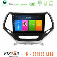 Bizzar c Series Lite 4core Android14 2+32gb  Jeep Cherokee 2014-2019 Navigation Multimedia Tablet 9" (Ασημί Χρώμα) u-c-Jp0077s