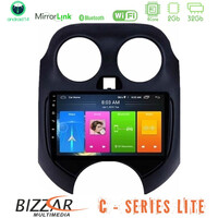 Bizzar c Series Lite 4core Android14 2+32gb  Nissan Micra 2011-2014 Navigation Multimedia Tablet 9" u-c-Ns0757