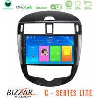 Bizzar c Series Lite 4core Android14 2+32gb  Nissan Pulsar 2015-2018 Navigation Multimedia Tablet 9" u-c-Ns2244