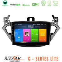 Bizzar c Series Lite 4core Android14 2+32gb  Opel Corsa E/adam Navigation Multimedia Tablet 9" u-c-Op0425