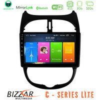 Bizzar c Series Lite 4core Android14 2+32gb  Peugeot 206 Navigation Multimedia Tablet 9" u-c-Pg0540