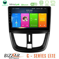 Bizzar c Series Lite 4core Android14 2+32gb  Peugeot 207 Navigation Multimedia Tablet 9" u-c-Pg0688