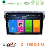 Bizzar c Series Lite 4core Android14 2+32gb  Suzuki Alto Amp; Nissan Pixo Navigation Multimedia Tablet 9" u-c-Sz0423