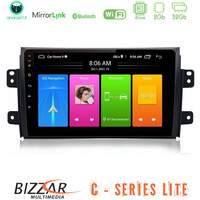 Bizzar c Series Lite 4core Android14 2+32gb  Suzuki sx4 2006-2014 Fiat Sedici 2006-2014 Navigation Multimedia Tablet 9" u-c-Sz0649