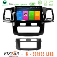 Bizzar c Series Lite 4core Android14 2+32gb  Toyota Hilux 2007-2016 Navigation Multimedia Tablet 9" u-c-Ty666