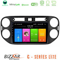 Bizzar c Series Lite 4core Android14 2+32gb  vw Tiguan Navigation Multimedia Tablet 9" (23mm Alarm Button) u-c-Vw0639