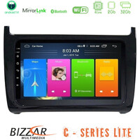 Bizzar c Series Lite 4core Android14 2+32gb  vw Polo Navigation Multimedia Tablet 9" u-c-Vw6901bl