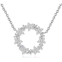 BAMOER κολιέ BSN028 με κυβική ζιρκόνια, ασήμι 925, ασημί