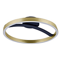 POWERTECH LED φωτιστικό οροφής HLL-0199, 29W, 4000K, Φ38x10cm, χρυσό/μαύρο