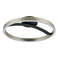 POWERTECH LED φωτιστικό οροφής HLL-0200, 29W, 4000K, Φ38x10cm, ασημί/μαύρο