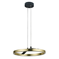 POWERTECH LED φωτιστικό οροφής HLL-0201, 29W, 4000K, Φ38x120cm, χρυσό/μαύρο