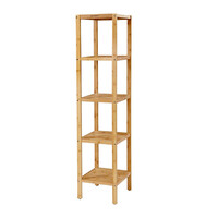 Ξύλινη Ραφιέρα Μπάνιου από Μπαμπού με 5 Ράφια 33 x 33 x 146 cm Songmics BCB55Y