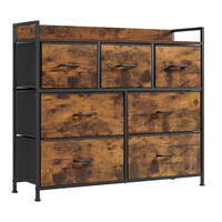 Μεταλλική Συρταριέρα με 7 Υφασμάτινα Συρτάρια 98 x 28.5 x 85 cm Songmics LTS137B01