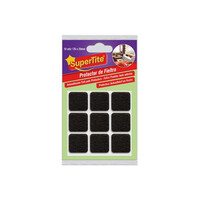 Supertite 8132 Τετράγωνα Τσοχάκια Μαύρα 25x25mm 18TMX