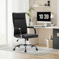 Καρέκλα γραφείου διευθυντη Mavel pakoworld PU μαύρo 55x62x100-110εκ