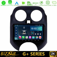Bizzar g+ Series Nissan Micra 2011-2014 8core Android12 6+128gb Navigation Multimedia Tablet 9 u-g-Ns0757