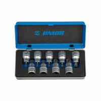 Unior  603657 Συλλογή από Μακριά Καρυδάκια 1/2" για Βίδες TORX (TX) σε μετ.θήκη 20-60