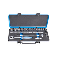 Unior 615327 Σετ Καρυδάκια 1/2" σε Μεταλλική Κασετίνα 10-32mm 23TMX