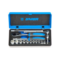 Unior 619413 Συλλογή Kαρυδάκια 1/4 σε Mεταλλική Kασετίνα 3/16"-9/16"/16