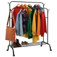 Ruhhy Τροχήλατη Κρεμάστρα Ρούχων με Διπλή Βέργα 27084