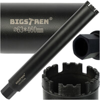 Bigstren Ποτηροτρύπανο 63x450 mm, Ιδανικό για Διάτρηση σε Σκυρόδεμα και Σκληρά Υλικά 27082
