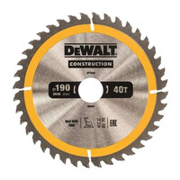 Dewalt DT1945 Δίσκος Κοπής Φορητών Δισκοπριονων 190 X 30mm 40T