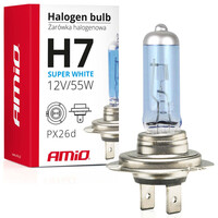 01157/AM ΛΑΜΠΑ ΑΛΟΓΟΝΟΥ H7 PX26d 12V/55W/4200K SUPER WHITE ΑMiO - 1 TEM.