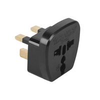 DM-0565A . Αντάπτορας UK σε Universal Μαύρος