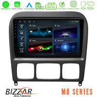 Bizzar m8 Series Mercedes s Class 1999-2004 (W220) 8core Android12 4+32gb Navigation Multimedia Tablet 9″ u-m8-Mb0765b