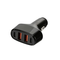 L3872.2 ΦΟΡΤΙΣΤΗΣ ΑΝΑΠΤΗΡΑ 12/24V MAX 50W ΜΕ 2 ΘΥΡΕΣ USB A & 2 ΘΥΡΕΣ USB C FAST CHARGE ΜΑΥΡΟΣ ROCKET 4 PRO LAMPA - 1 TEM.