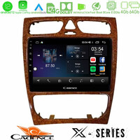 Cadence x Series Mercedes c Class (W203) 8core Android12 4+64gb Navigation Multimedia 9 (Wooden Style) u-x-Mb0925w