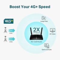 TP-LINK Router Archer MR600 4G+ Cat6 LTE Dual Band AC1200 V2 (ARCHER MR600) (TPMR600)